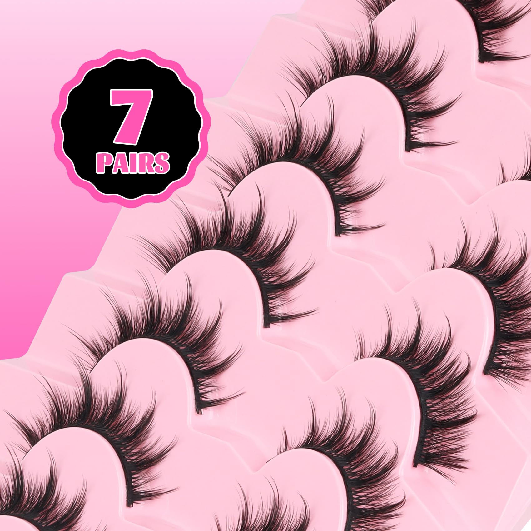 Veleasha Lashes Soft lightweight fibers for comfortable all-day wear.