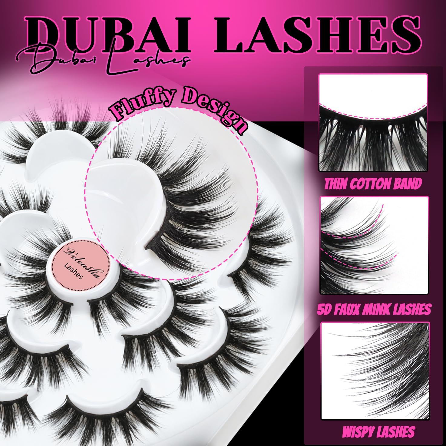 Veleasha wispy lashes for day-to-night versatility.