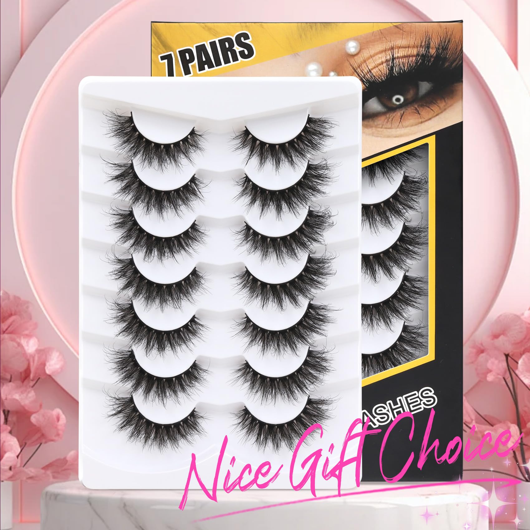 Veleasha 7-pair pack offers versatile styles for easy look changes.