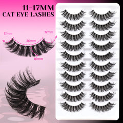Veleasha 10 pairs pack of Russian strip lashes, cruelty-free and ready to swap looks.