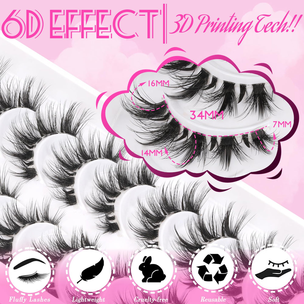 Veleasha Premium fibers keep lashes lightweight, fluffy, and durable