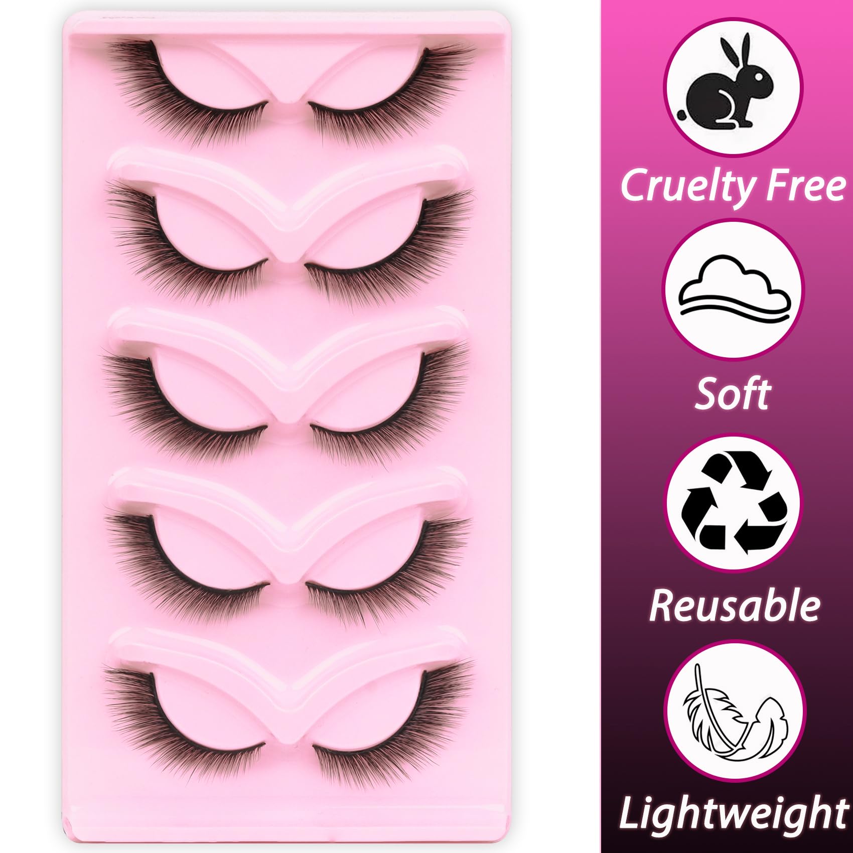 Veleasha Reusable lashes last 10-15 wears with care.
