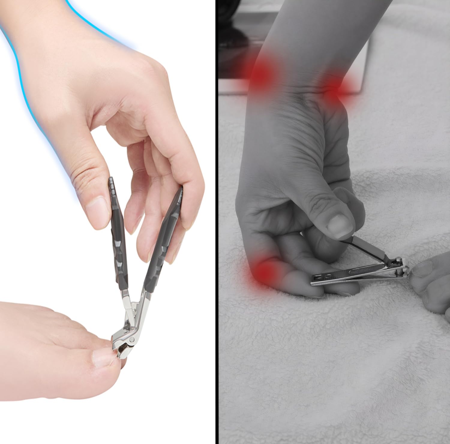 Velkomin wide-jaw 9mm toenail clippers tackle tough nails with ease.