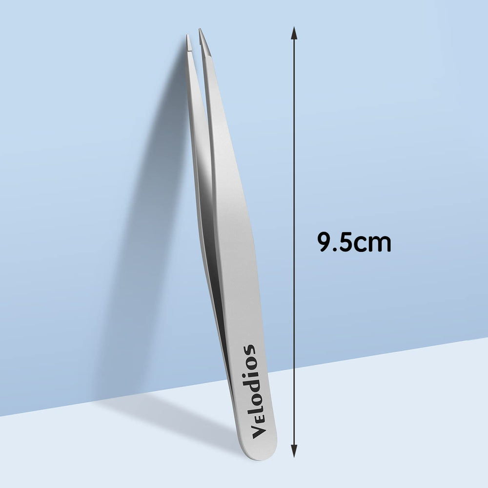 Velodios pointed tweezers ergonomic grip enhances control during delicate grooming tasks