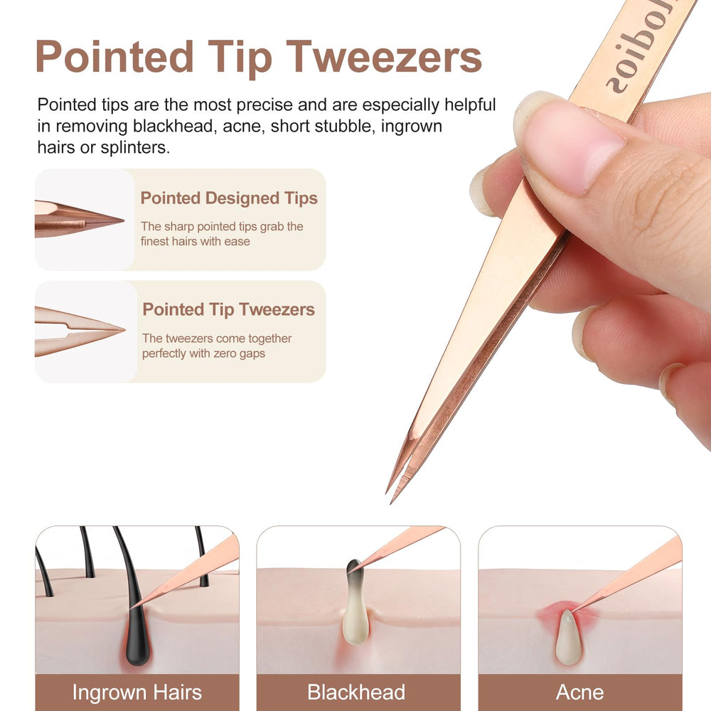 Velodios stainless steel tweezers resist corrosion for reliable daily grooming.