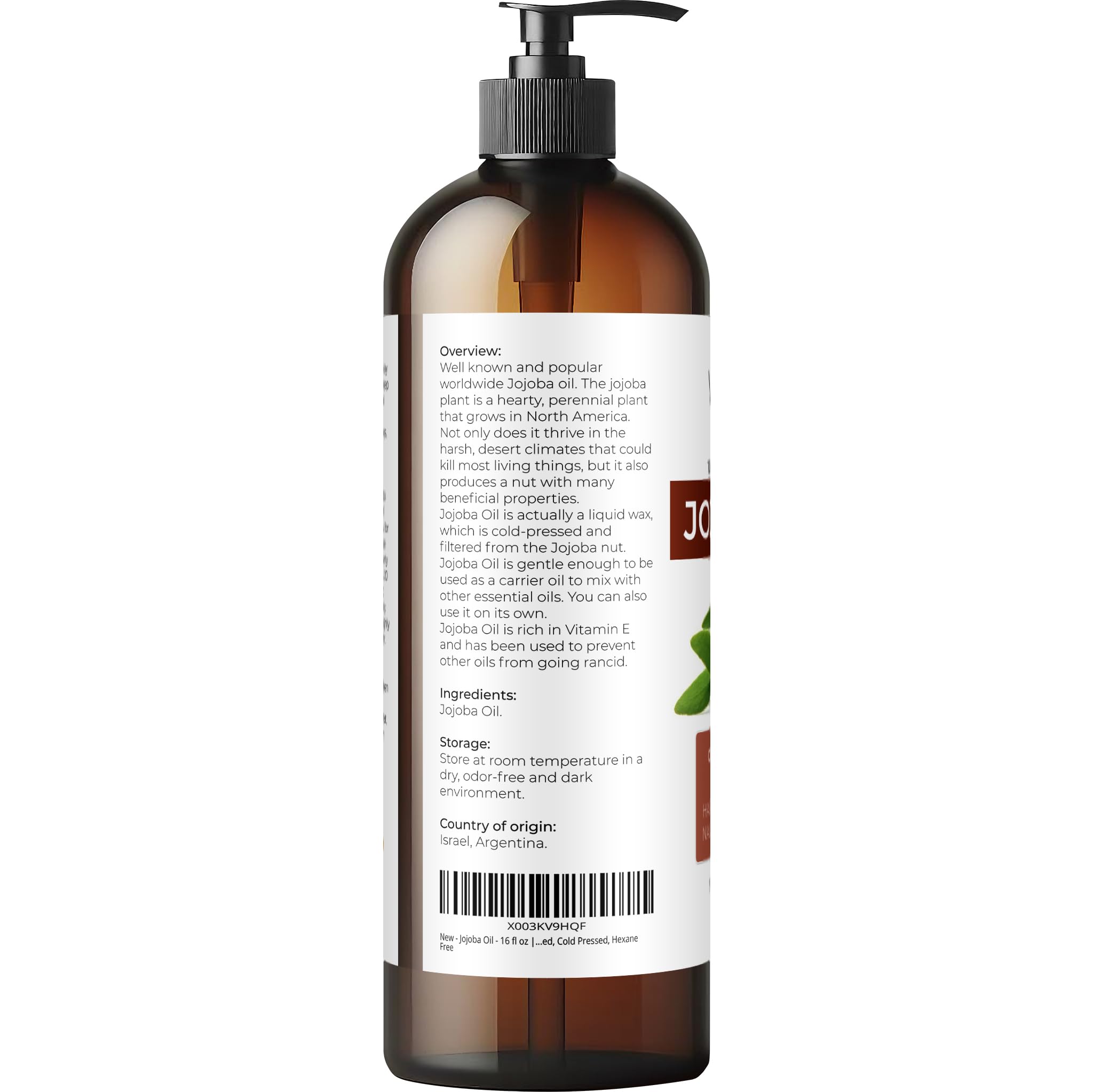 Velona Aceite de Jojoba, aplicación en la palma para rostro, cabello y uñas.