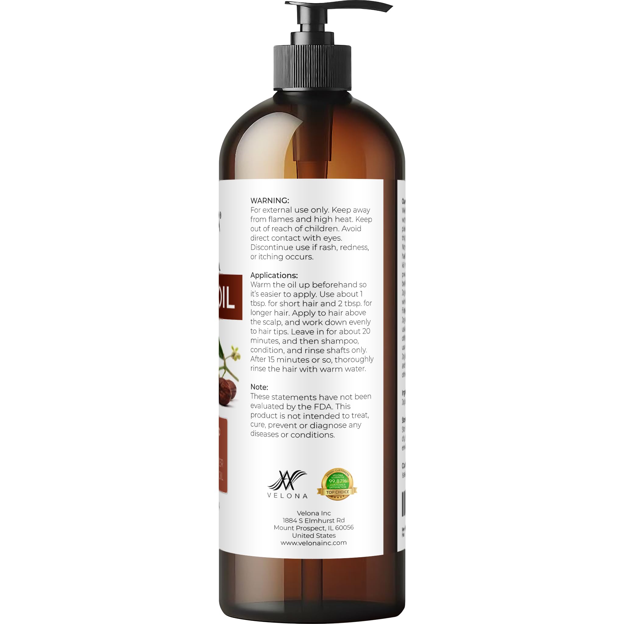Velona Aceite de Jojoba, aporta brillo y suavidad al cabello sin apelmazar.