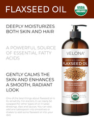 Velona aceite de linaza - aplicación en cabello para brillo ligero
