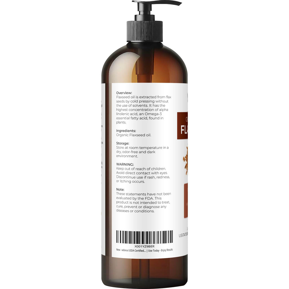 Velona aceite de linaza - uso facial para nutrición diaria