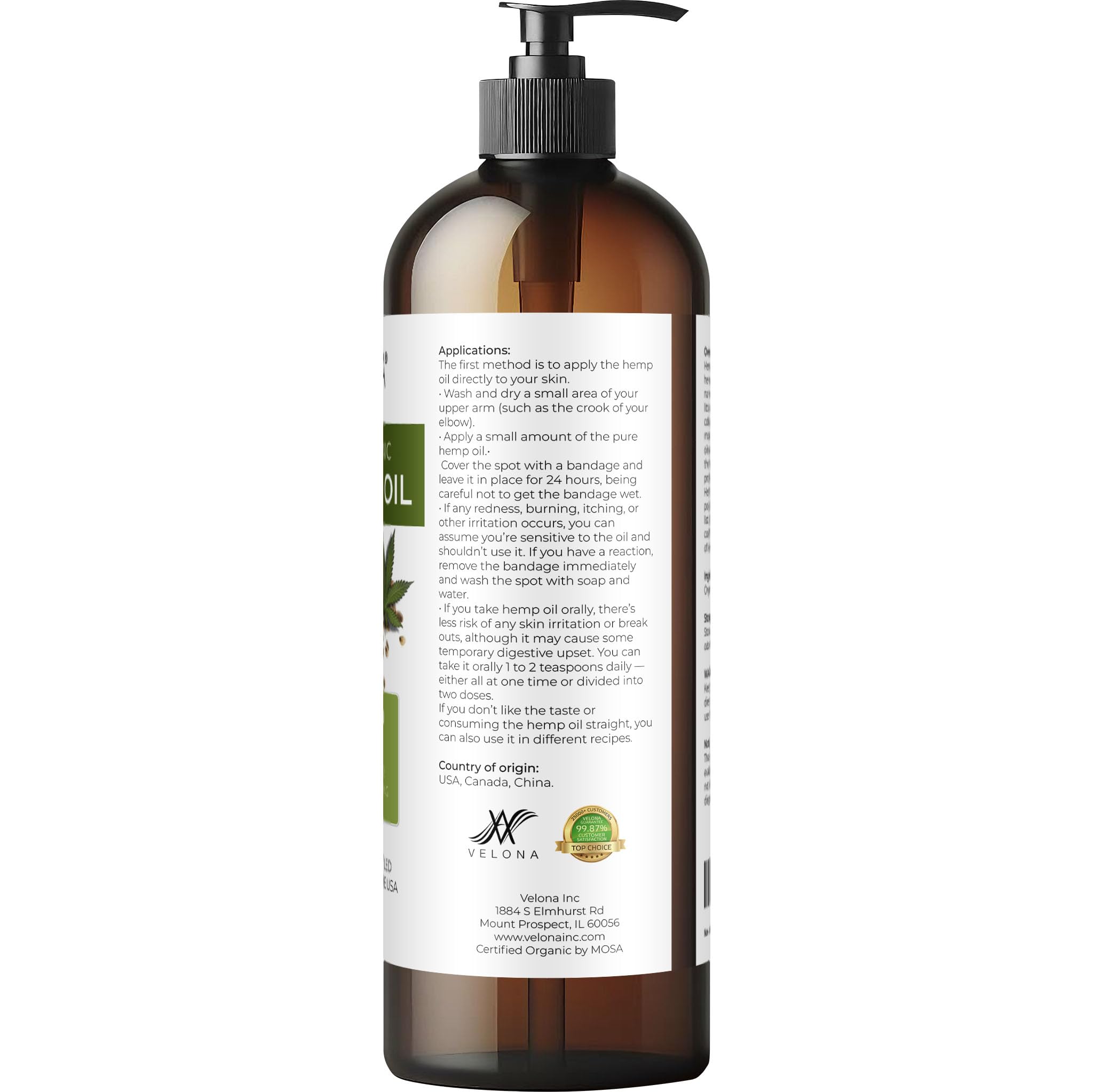 Velona aceite de semilla cáñamo para ensaladas, sabor ligero y vegetal