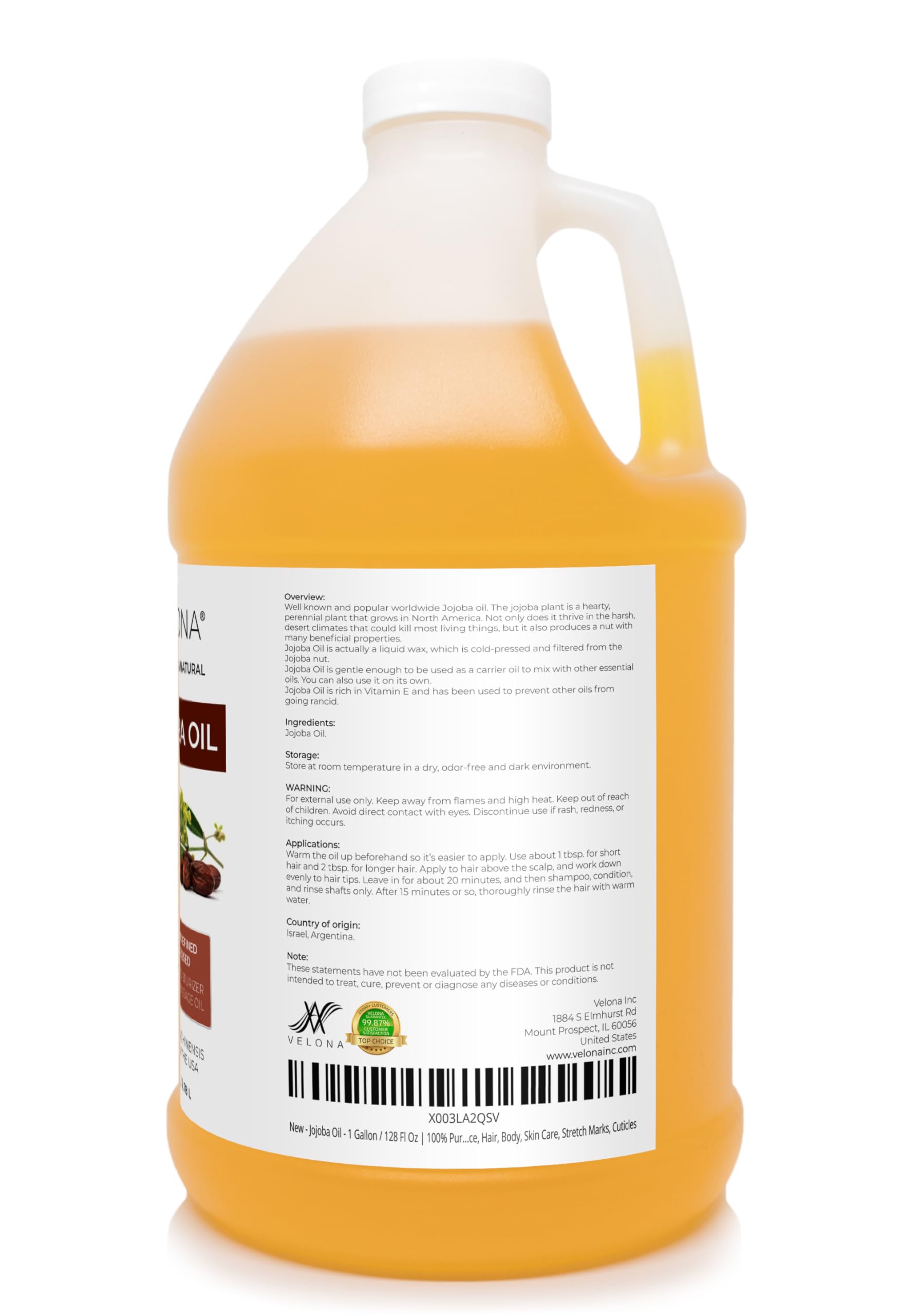 Velona Jojoba Oil pour image illustrating smooth texture for facial or body use