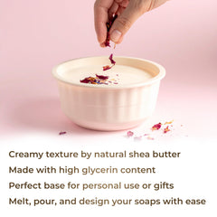 Velona soap base melting setup demonstrates easy pouring for beginners.