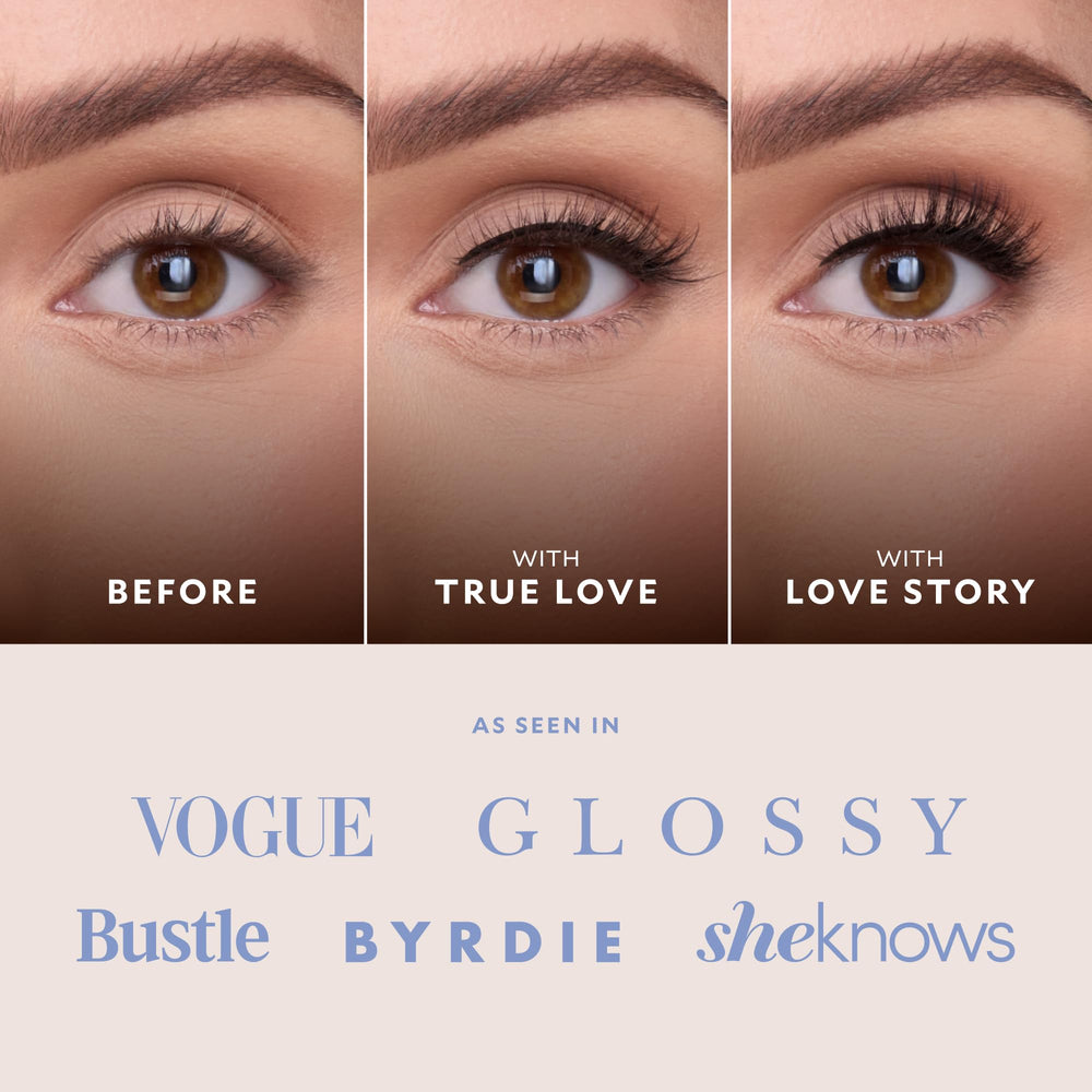 Velour flare-style lashes close-up offering natural volume without glue.