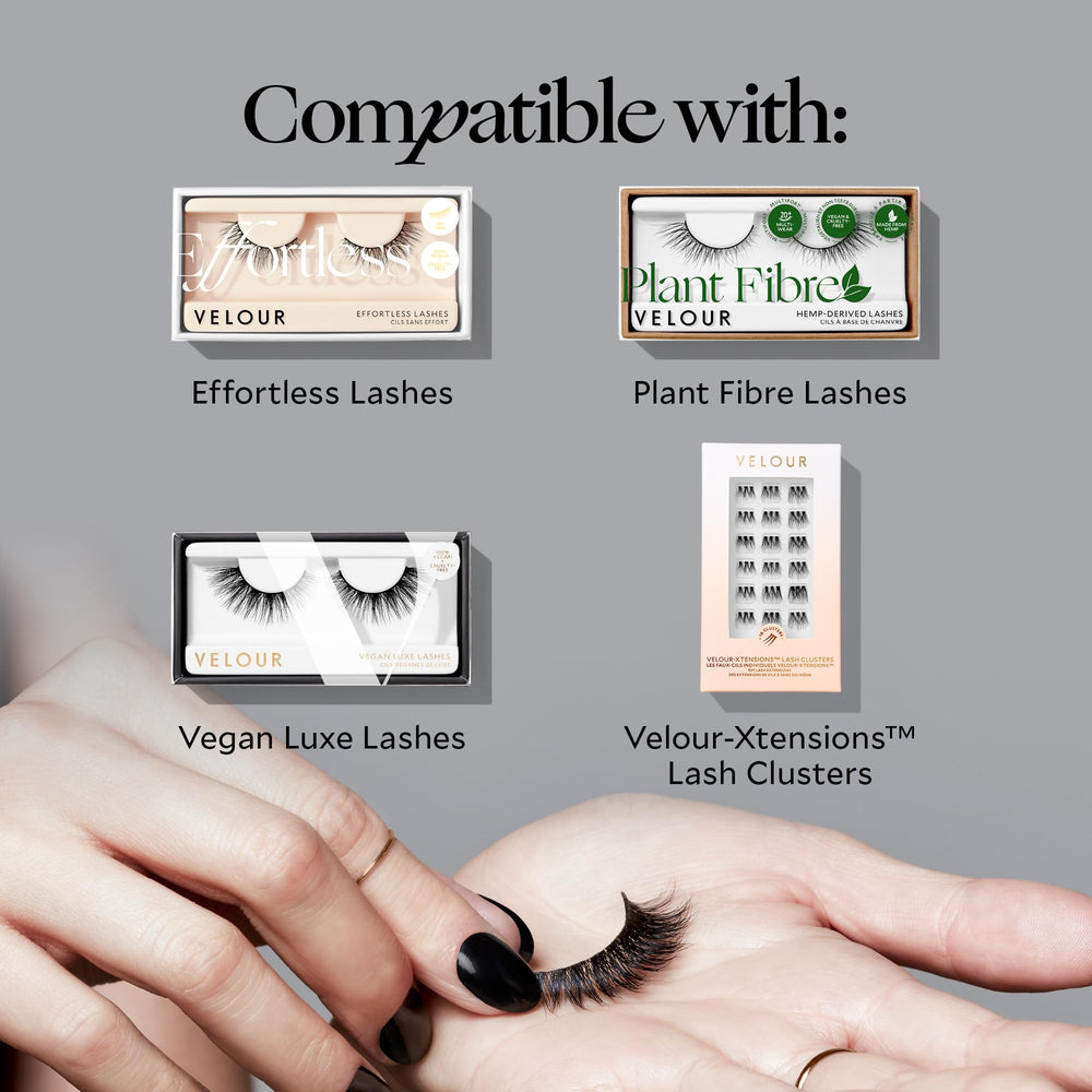 Velour lash glue ideal for weddings and events with long-lasting hold.