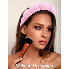 VELSCRUN bandana cuidado de piel rosa, ideal para rutinas faciales diarias.