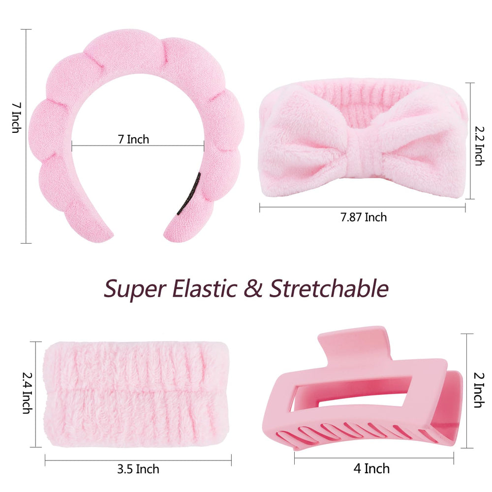 VELSCRUN brazaletes spa rosados, resistentes para uso diario.