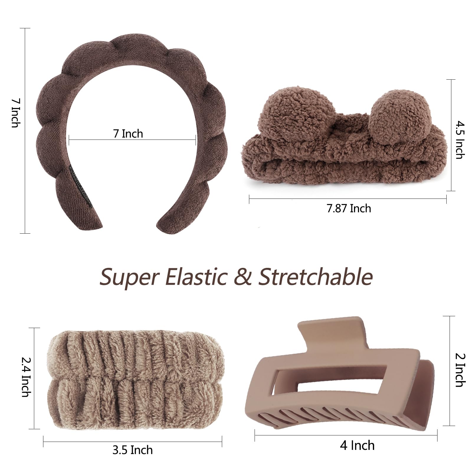 VELSCRUN conjunto de accesorios para cabello, práctico y versátil para el cuidado diario.