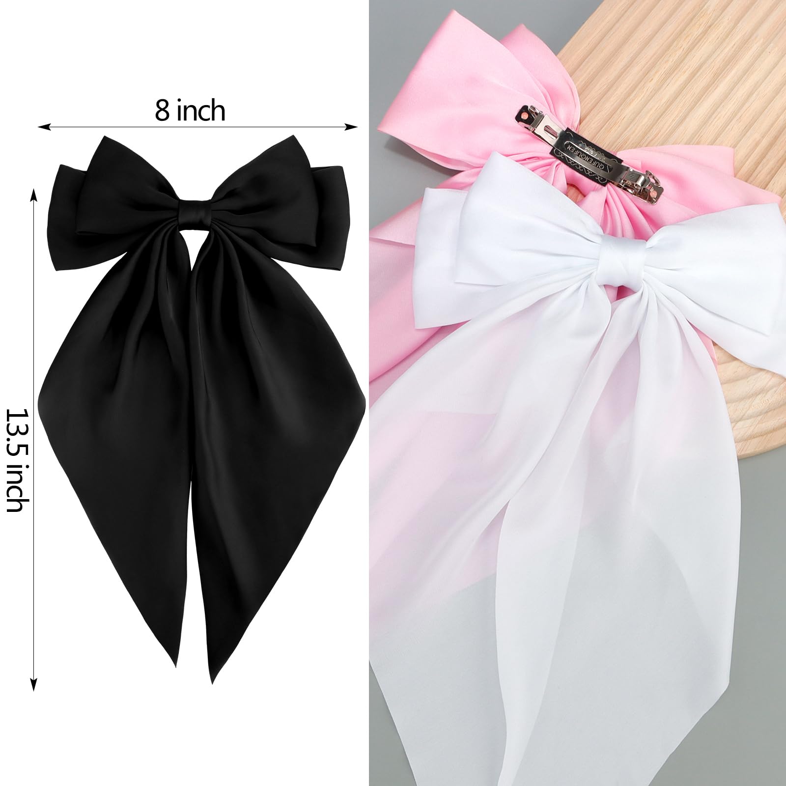 VELSCRUN daily outfit bow keeps hair tidy with secure grip