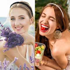 VELSCRUN diadema con perlas para un look elegante sin esfuerzo.
