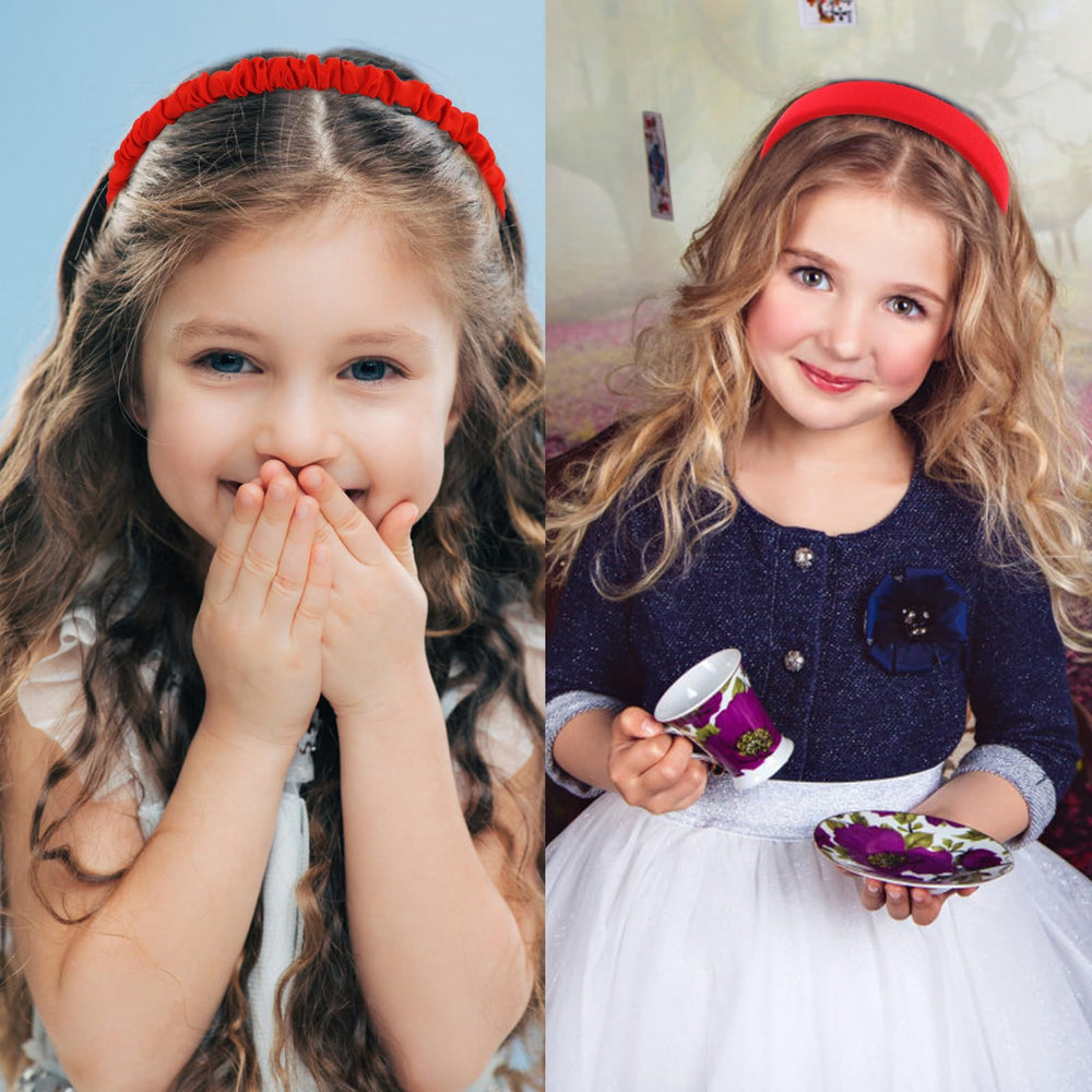 VELSCRUN diadema para cabello corto, nudo rojo y perlas, toque chic.
