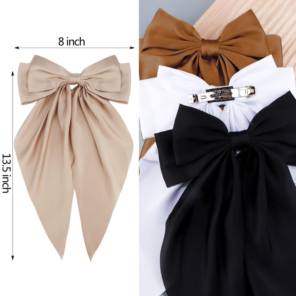 Lazo VelScrun khaki satín cola larga, ideal para bodas y fiestas.