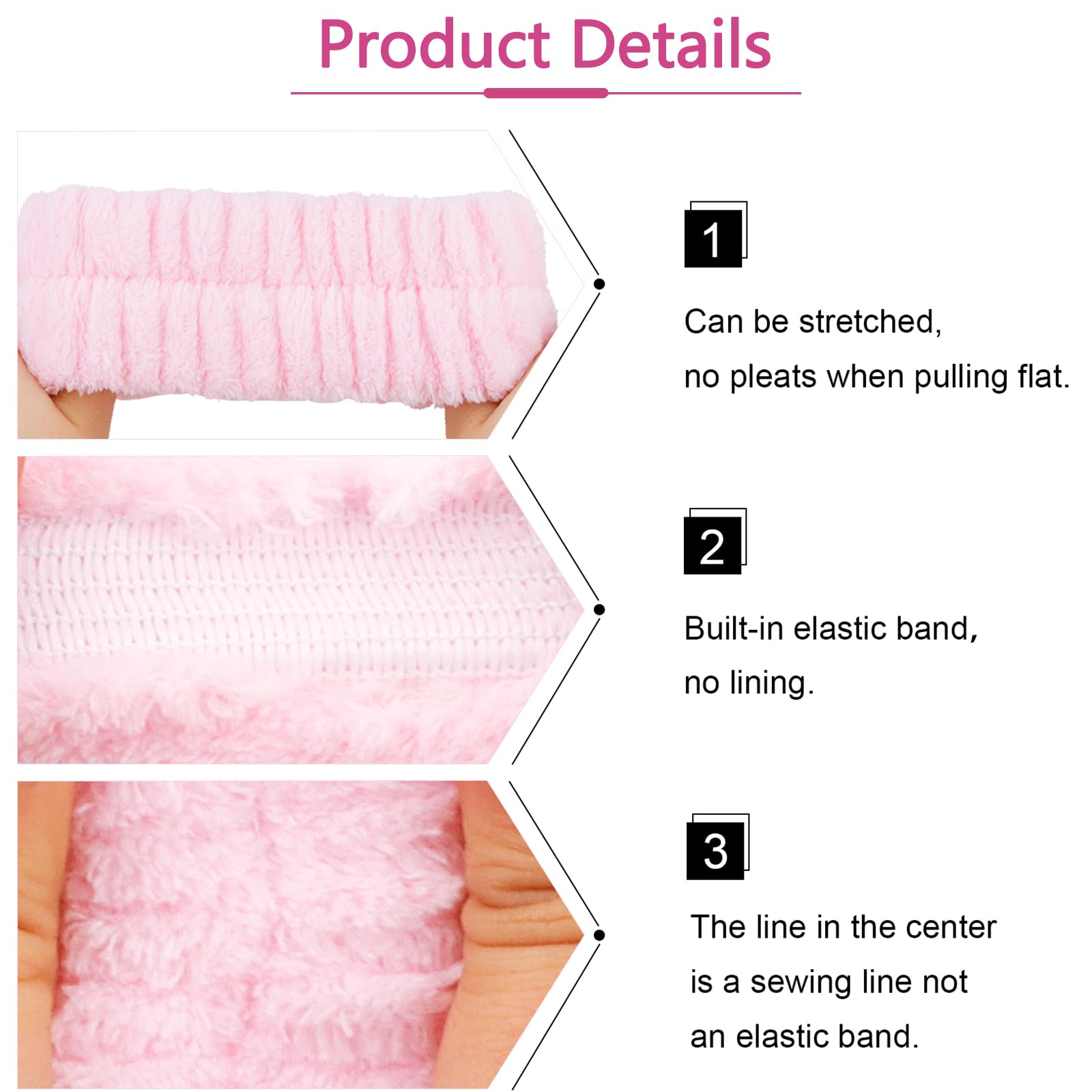 VELSCRUN lazo para cabello rosado, complemento elegante para peinados.