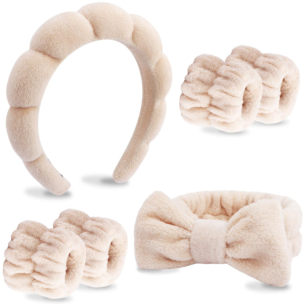 VELSCRUN spa headband espumo, suave para lavado facial y comodidad durante la limpieza