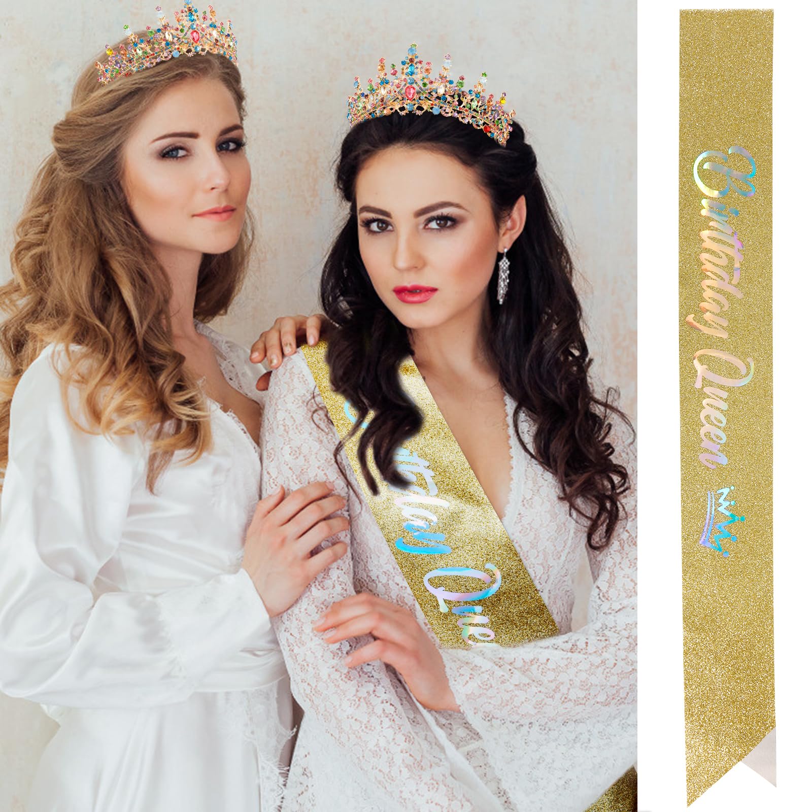 VELSCRUN Tiara Joyas Eco Amigable: diseño elegante para eventos y retratos.