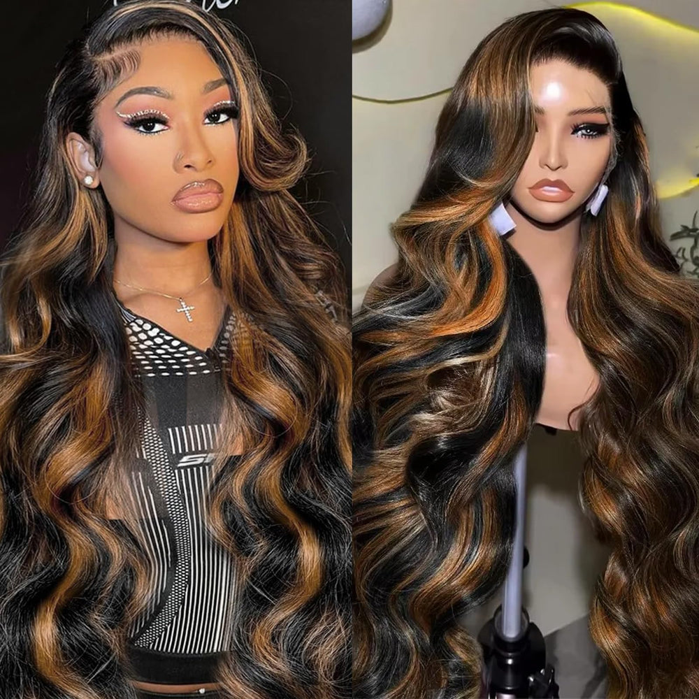 Vemalin ombre lace-front wig with 13x4 lace for natural parting and seamless blend.
