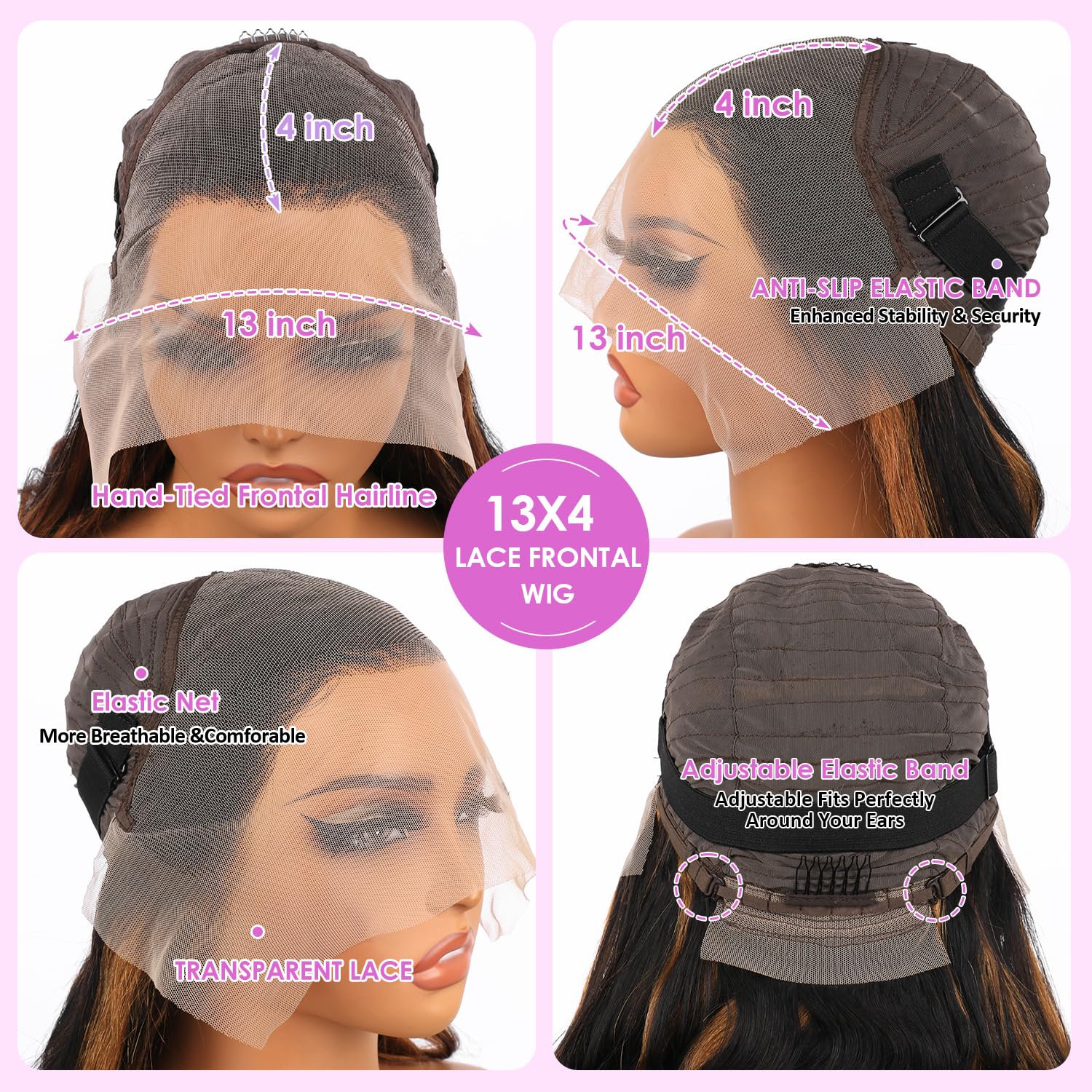 Vemalin ombre shade wig can be styled and colored safely.