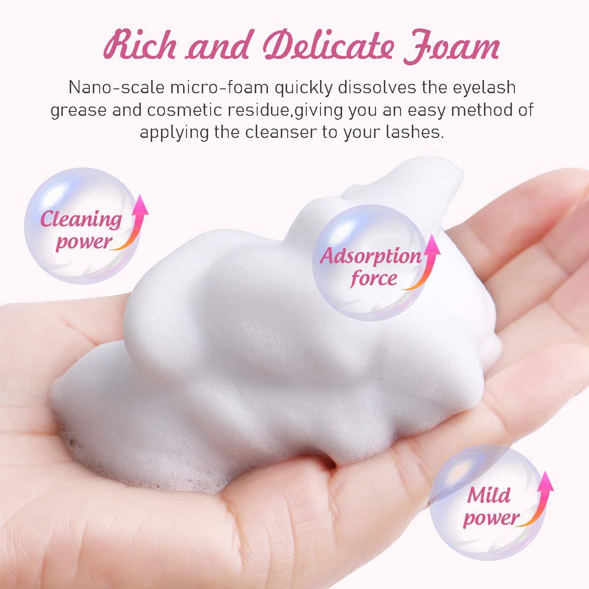 Vemofoper cleansing brush enables easy lid cleansing