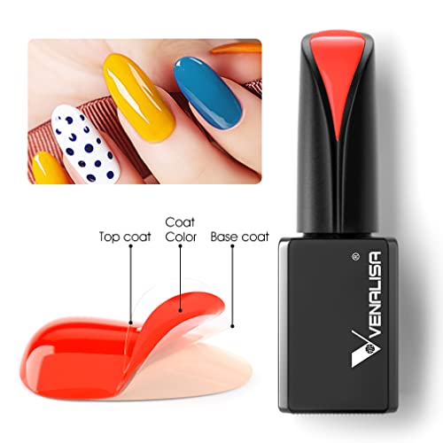 VENALISA gel polish color meets base/top coat for best results.