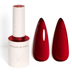 VENALISA Jelly Red bottle gloss showcases burgundy shade for a glossy home manicure