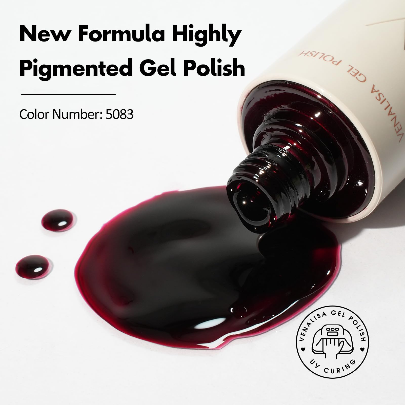 VENALISA Jelly Red brush closeup highlights beginner-friendly bristles for precise cuticle application
