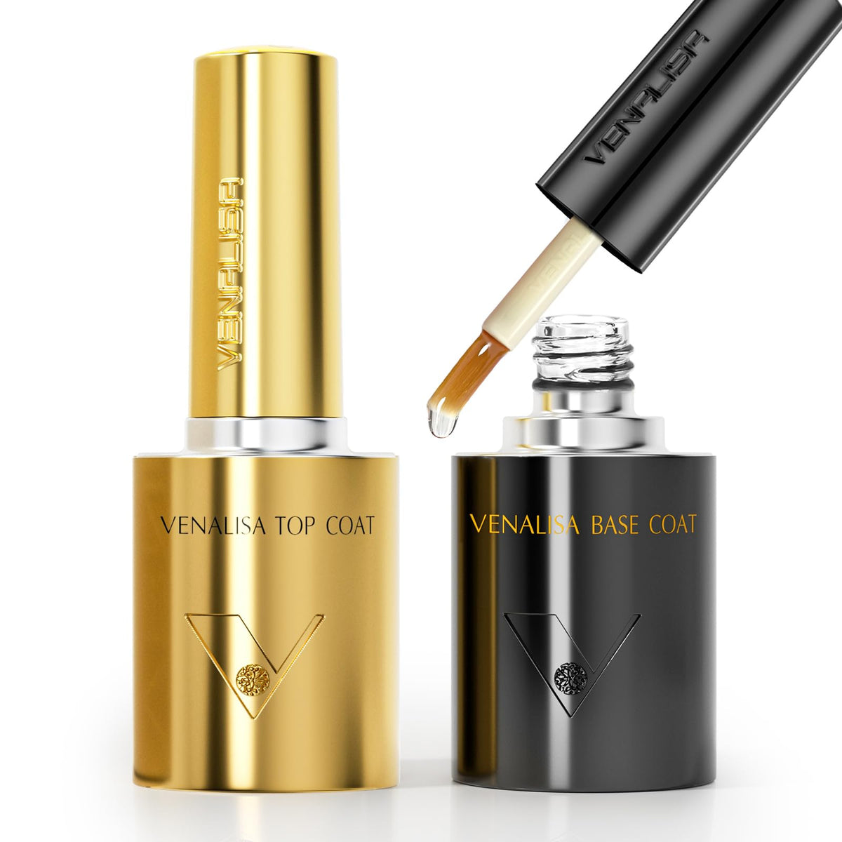 Venalisa no-wipe gel top coat provides a high gloss and long-lasting shine