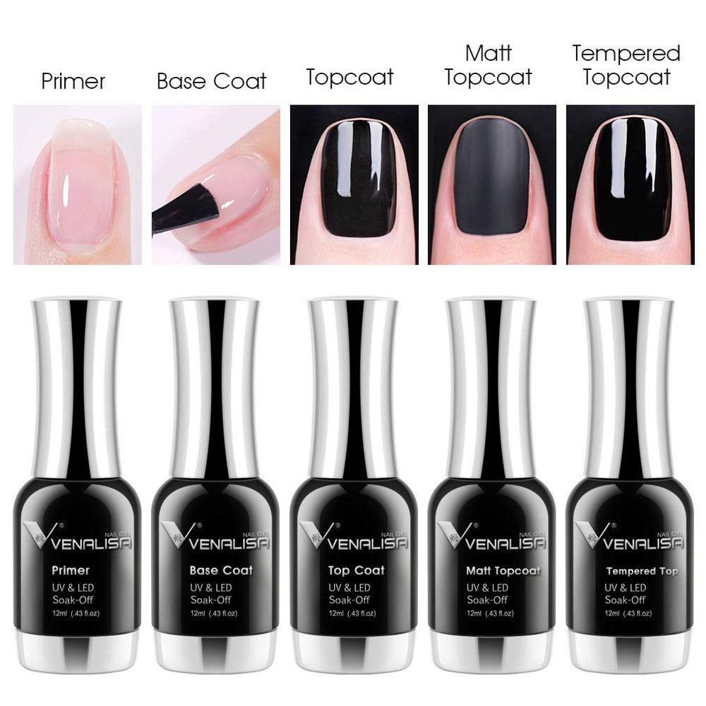 VENALISA no-wipe top coat creates a clean, residue-free seal.