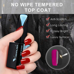VENALISA: uñas con gel brillo espejo para manicura elegante.