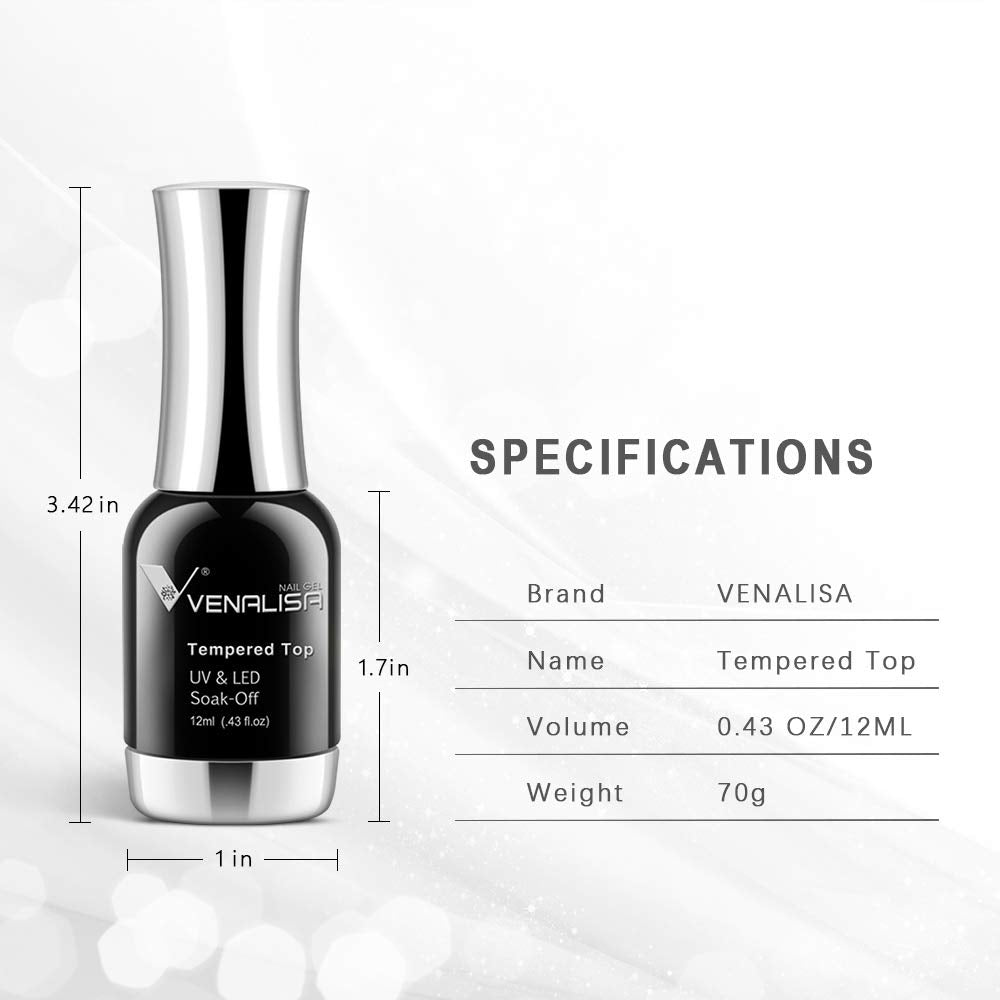 VENALISA UV/LED curing top coat shown for quick set.