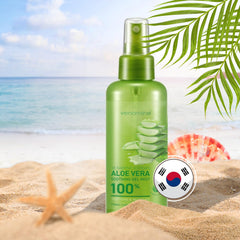 VENAMINE Aloe Vera Gel Mist bottle on bathroom shelf