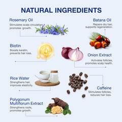 Venanoci ingredientes clave: romero y biotina para nutrición capilar.