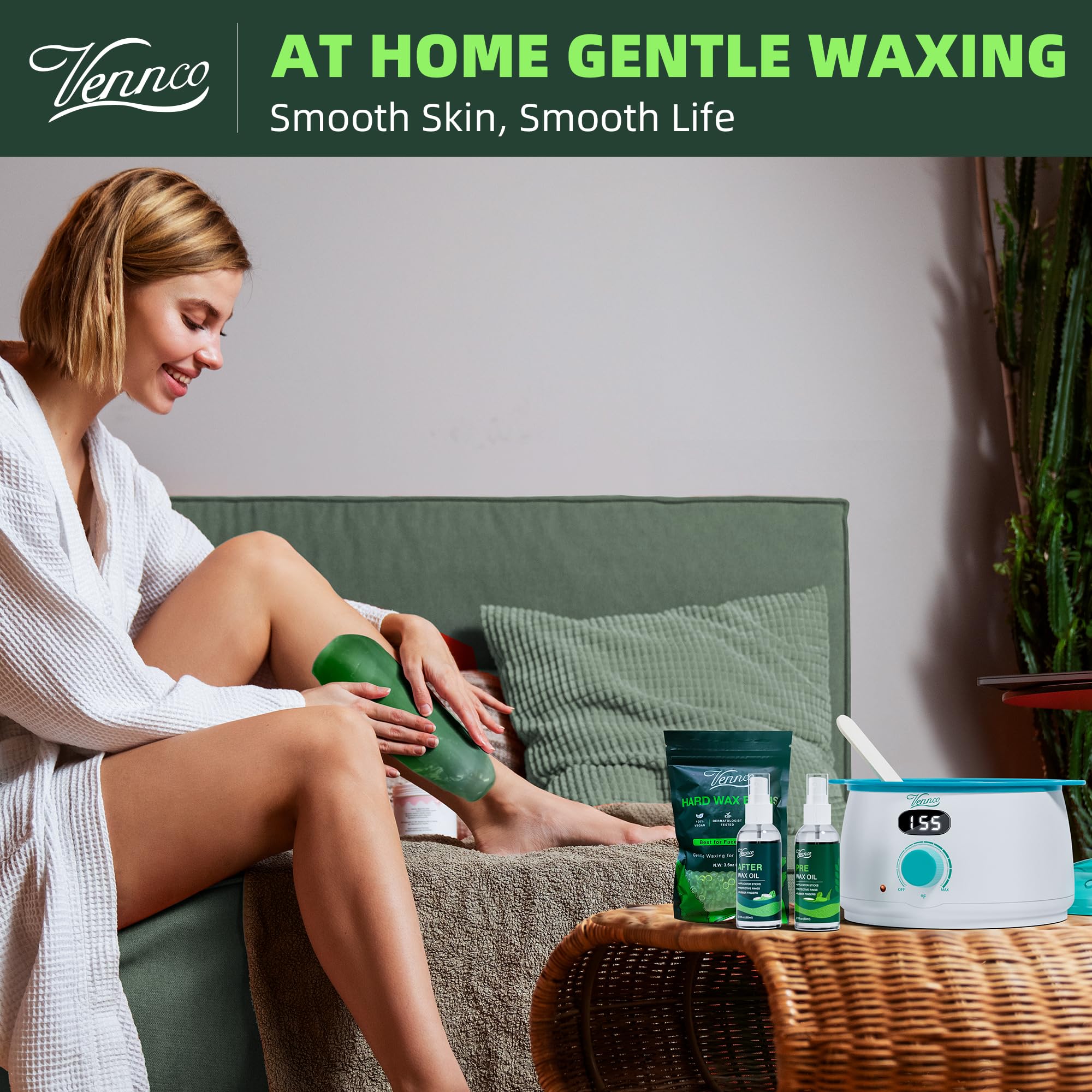 Vennco dedicated after-sales support for waxing at home.