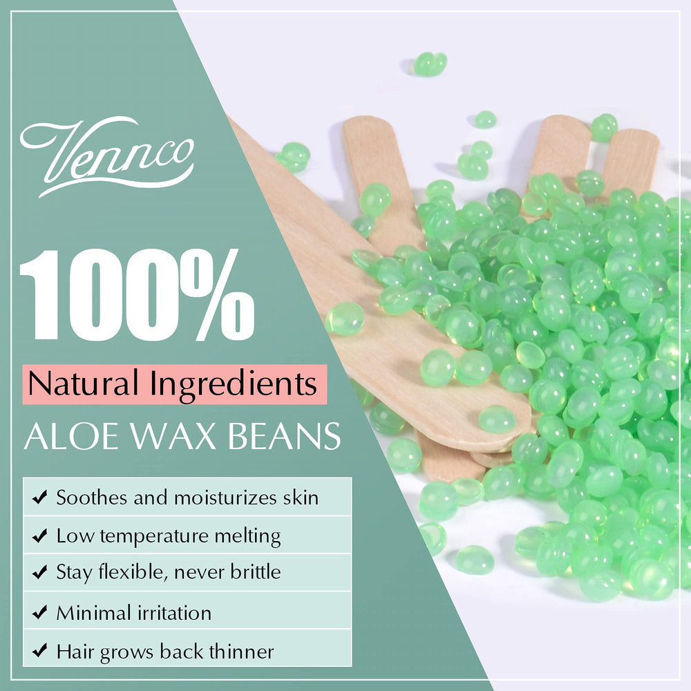 Vennco cruelty-free wax beads reflect an eco-friendly beauty choice.