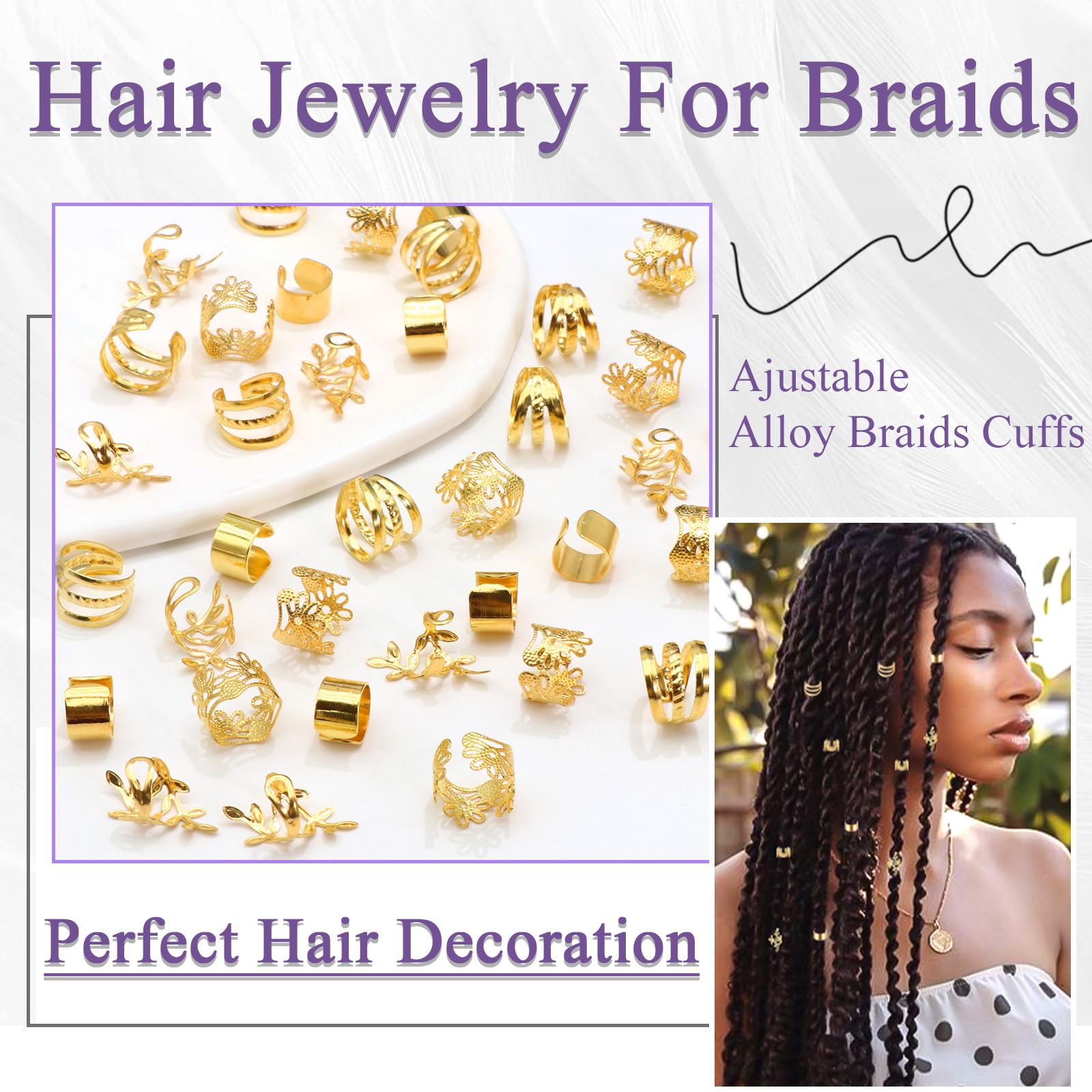 Venofen diseños variados para trenzas, combinan con outfits de día y noche.
