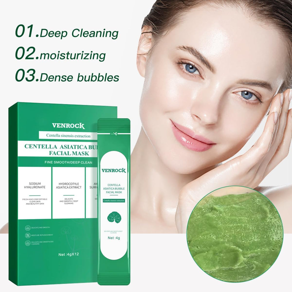 Mascarilla Venrock autoespumante aplicada en segundos, ideal para reset rápido