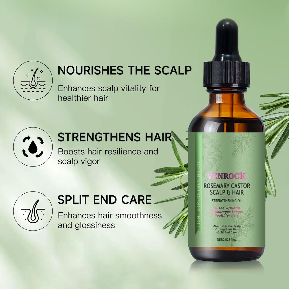 Smoothing Venrock oil onto split ends provides moisture and repair