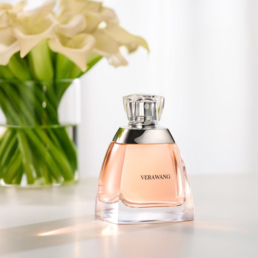 Vera Wang EDP luxury visual, timeless fragrance for special occasions.
