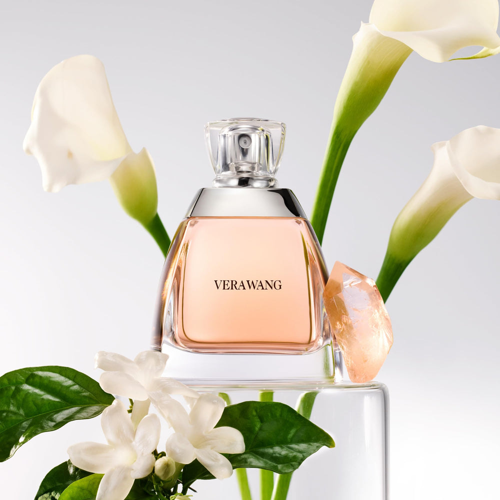 Vera Wang EDP with lilies accent, subtle floral allure for evenings.