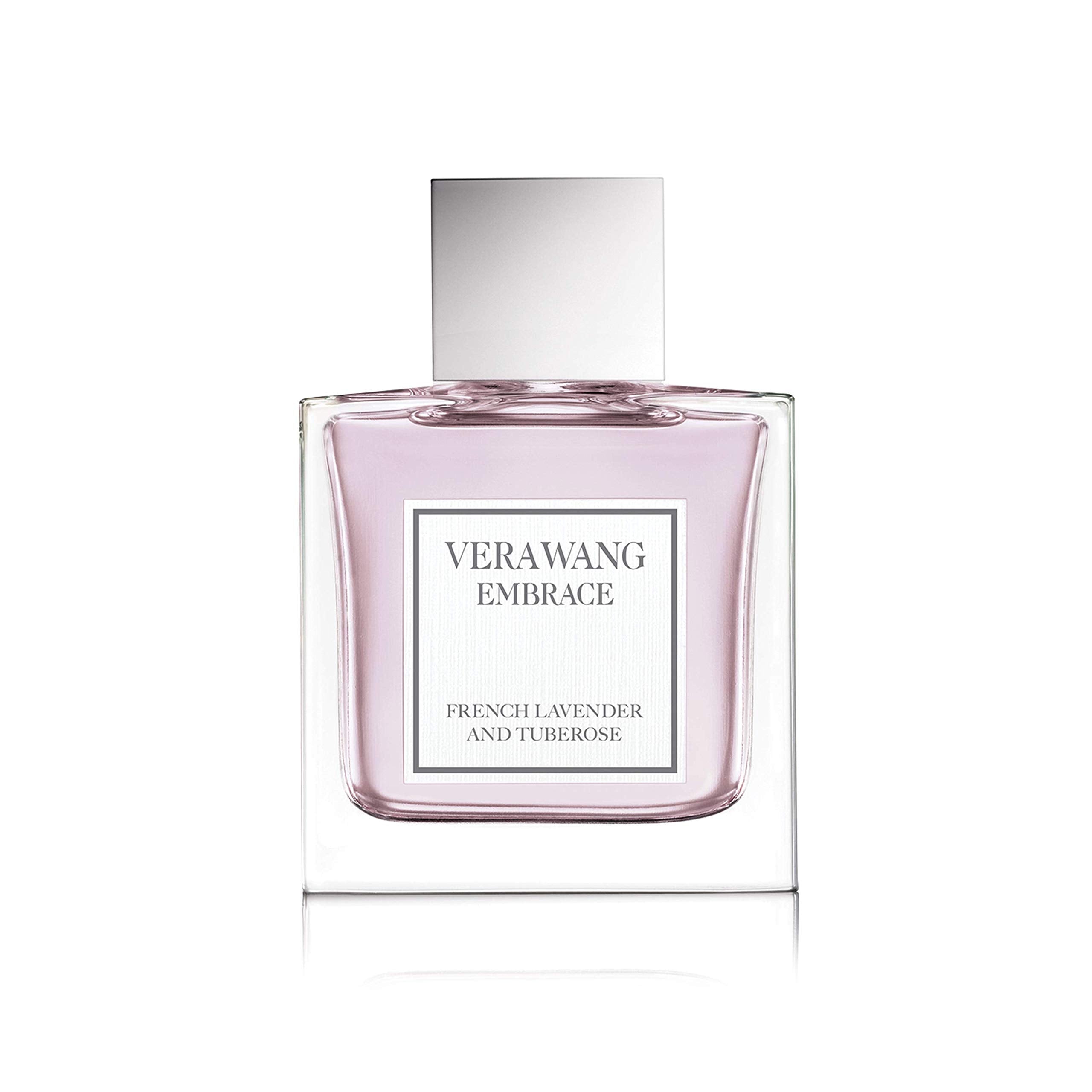 Vera Wang Embrace bottle with green tea and pear blossom, fresh daytime fragrance.