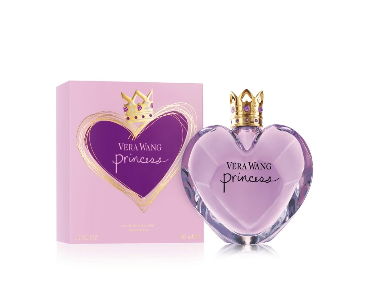 Vera Wang Princess 1.7 fl oz label indicates portable size for purse carry