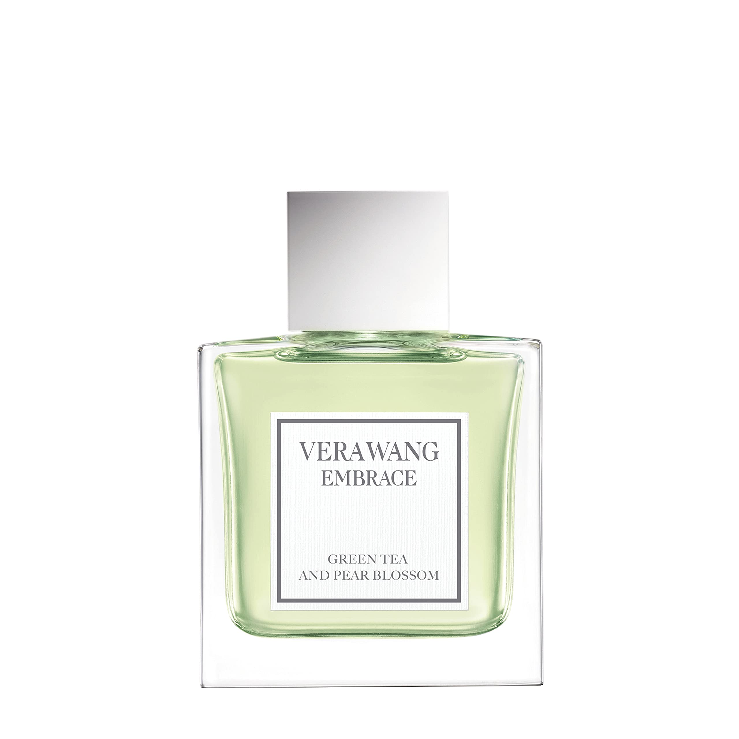 Vera Wang Embrace Green Tea & Pear Blossom bottle offers everyday freshness.